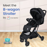 Baby Stroller for 0 to 5 Years | Foldable Travel Friendly with Shock Absorber Function | 360° Swivel Wheel | 5-Point Seat Belt and Large Storage Basket | 25 Kg Weight Capacity | B-wagon